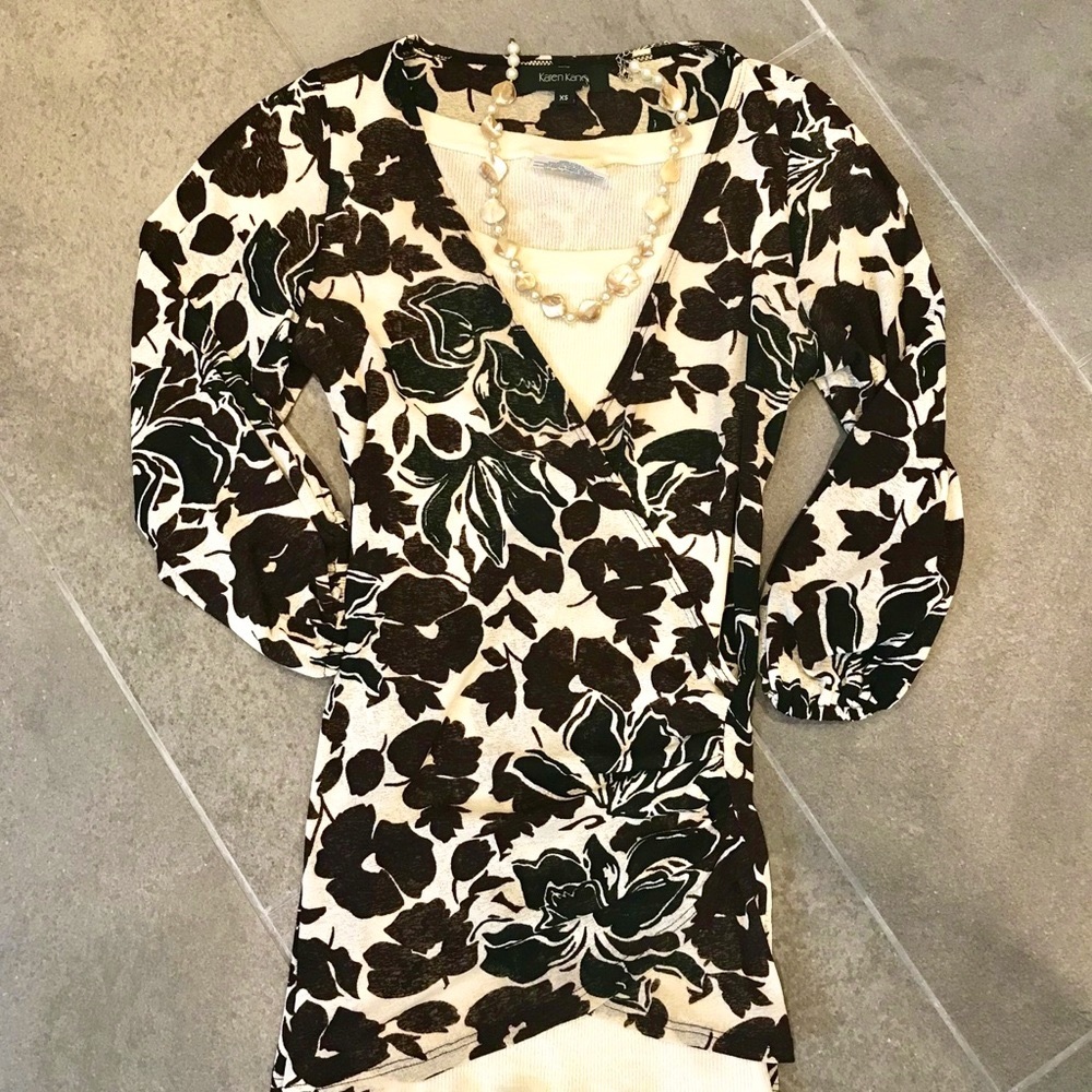 Karen Kane floral blouse, XS